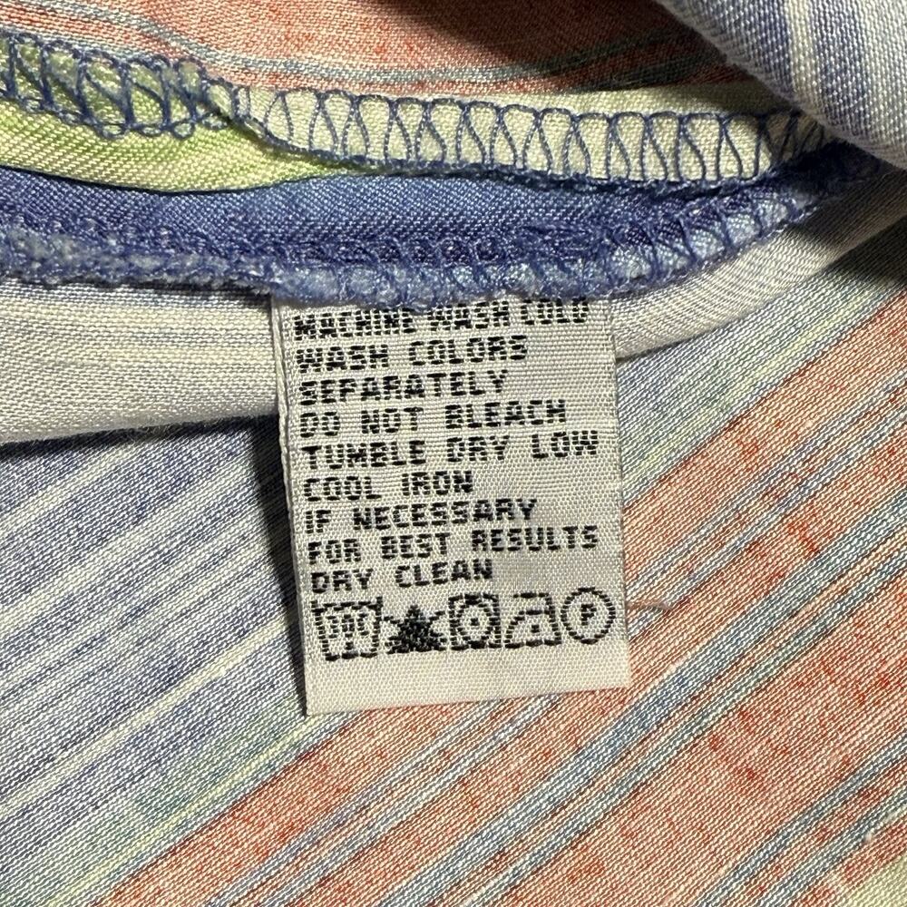 Tommy Bahama Colorful Striped Linen & Silk Blend Camp Button Up Shirt Mens Small - Picture 6 of 9